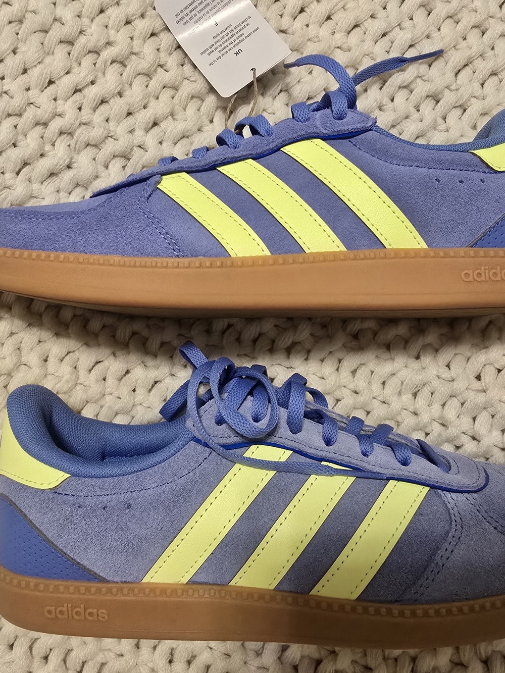 adidas Breaknet Sleek Suede Sneakers in Periwinkle with Gum Sole - Picture 3 of 5